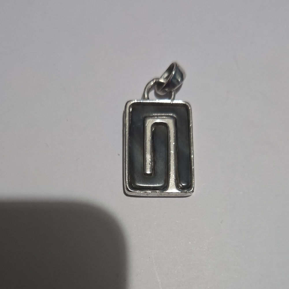 Givenchy Unisex  Silver Rectangular Pendant
